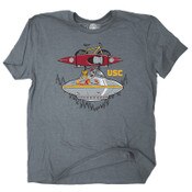 USC Trojans Unisex Heather Gray Outdoor Alien T-Shirt